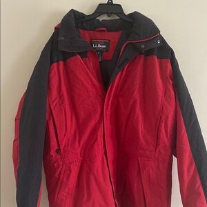 L.L. Bean Men's Red and Black Jacket